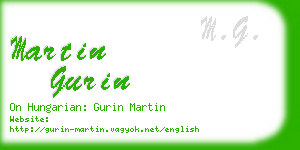 martin gurin business card